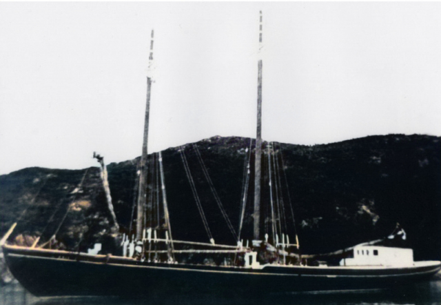 The M.V. Eric Keith, built in Glovertown , for W.W. Wareham &amp;amp; Sons Ltd of Harbour Buffett .&amp;nbsp; &amp;nbsp;After WWII broke out in 1939, she was chartered under contract by the Newfoundland Home Defence, to transport coal from North Sydney, NS and into Curling, on NL's west coast for a full six months. Coal was vital to the NL Railway and the economy in general in keeping goods moving and machinery operating.&amp;nbsp;
&amp;nbsp;
When Skipper Din Pat came to Merasheen for the first time in the Eric Keith, he anchored her in the usual good spot inside the Big Rock, in the inner harbour, between Abe Best's wharf and Jack Hann's wharf.&amp;nbsp; On the morning they were leaving to go to North Sydney, all the school children gathered on the hill as the crew men would sing songs as the anchor was being weighed. One of the songs was " I Once Had a Sweetheart ".&amp;nbsp; Anyway, when the anchor was weighed/pulled the stem of the boat fell away with some new wind. Skipper couldn't get her to come around and get out of the inner harbour, so after many tries, Din Pat , signaled to the engineer to put her in reverse , and he steered her out back wards past the Big Rock and Wareham's premises, and turned her around out there when he got more room.&amp;nbsp;&amp;nbsp;