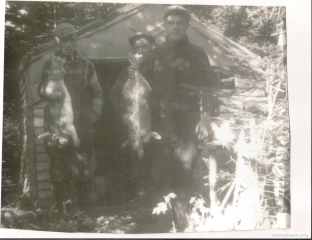 Bill Barnett, Bill Byrd and Bill Fulford in front of the last Virgin Cove tilt