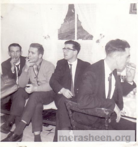 Jim Pittman, Phonse Best, Kevin Pomroy, Joe Casey.&amp;nbsp;Picture taken at Mrs. Annie Leonard’s in St. Leonard’s