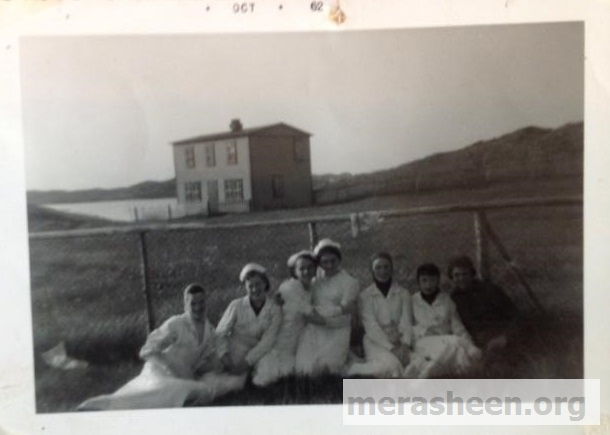 Madonna Rose, Lucy Ennis, Betty Ennis, Laura Hennessey, Nora Pearson, Monica Houlihan, Bernice Fulford and Margaret Ennis working at plant c1962