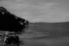 27 View from Sam Best's Beach (Priest's Beach)and the remains of Jimmy Barrett's stage and the breakwater.